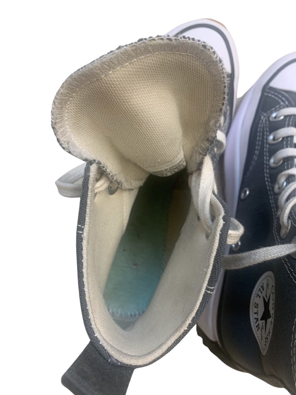Converse Chuck Taylor All Star High Top Platform Sneakers Gray Streetwear Grunge - Picture 10 of 15